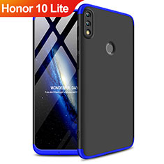Coque Plastique Mat Protection Integrale 360 Degres Avant et Arriere pour Huawei Honor 10 Lite Bleu et Noir