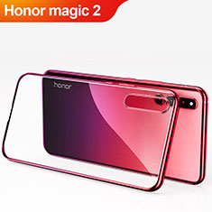 Coque Plastique Mat Protection Integrale 360 Degres Avant et Arriere Q01 pour Huawei Honor Magic 2 Rouge