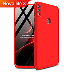 Coque Plastique Mat Protection Integrale 360 Degres Avant et Arriere Q01 pour Huawei Nova Lite 3 Rouge