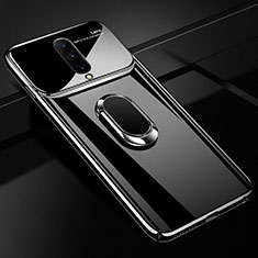 Coque Plastique Protection Integrale 360 Degres Miroir Etui Housse avec Support Bague Anneau Aimante Magnetique pour OnePlus 7 Pro Noir