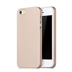 Coque Plastique Rigide avec Trou Mat pour Apple iPhone 5S Or Rose