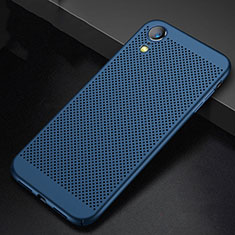 Coque Plastique Rigide Etui Housse Mailles Filet pour Apple iPhone XR Bleu