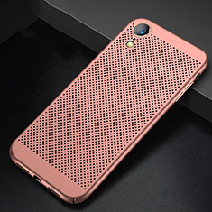 Coque Plastique Rigide Etui Housse Mailles Filet pour Apple iPhone XR Or Rose