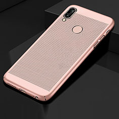 Coque Plastique Rigide Etui Housse Mailles Filet pour Huawei Honor 10 Lite Or Rose