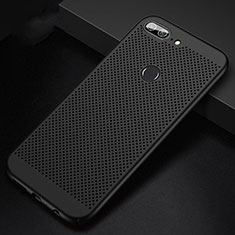 Coque Plastique Rigide Etui Housse Mailles Filet pour Huawei Honor 9 Lite Noir