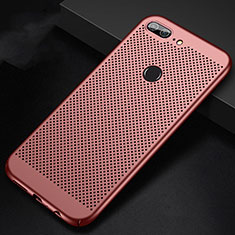 Coque Plastique Rigide Etui Housse Mailles Filet pour Huawei Honor 9 Lite Or Rose