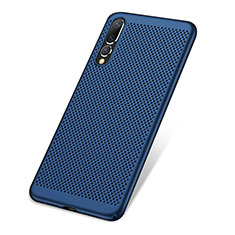 Coque Plastique Rigide Etui Housse Mailles Filet pour Huawei P20 Pro Bleu