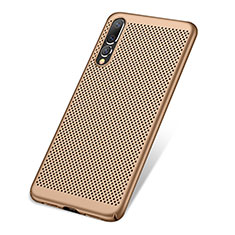 Coque Plastique Rigide Etui Housse Mailles Filet pour Huawei P20 Pro Or