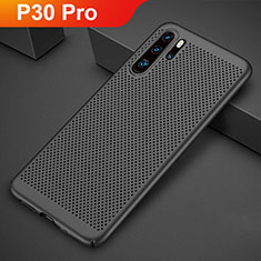 Coque Plastique Rigide Etui Housse Mailles Filet pour Huawei P30 Pro Noir