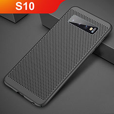 Coque Plastique Rigide Etui Housse Mailles Filet pour Samsung Galaxy S10 Noir