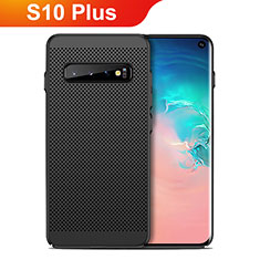 Coque Plastique Rigide Etui Housse Mailles Filet pour Samsung Galaxy S10 Plus Noir