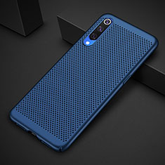 Coque Plastique Rigide Etui Housse Mailles Filet pour Xiaomi Mi 9 Lite Bleu