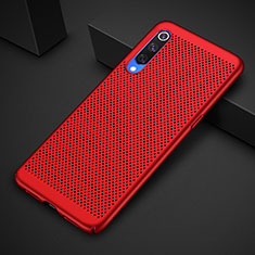 Coque Plastique Rigide Etui Housse Mailles Filet pour Xiaomi Mi 9 Rouge