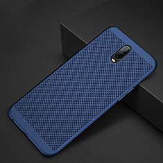 Coque Plastique Rigide Etui Housse Mailles Filet W01 pour Oppo RX17 Pro Bleu