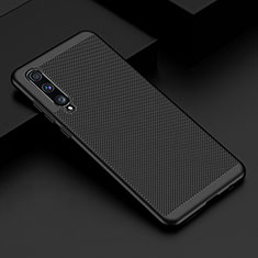 Coque Plastique Rigide Etui Housse Mailles Filet W01 pour Samsung Galaxy A70 Noir