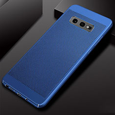Coque Plastique Rigide Etui Housse Mailles Filet W01 pour Samsung Galaxy S10e Bleu