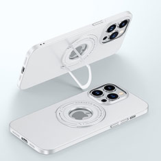 Coque Plastique Rigide Etui Housse Mat avec Mag-Safe Magnetic Magnetique JB1 pour Apple iPhone 15 Pro Max Blanc
