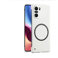 Coque Plastique Rigide Etui Housse Mat avec Mag-Safe Magnetic Magnetique pour Xiaomi Redmi K40 Pro 5G Blanc