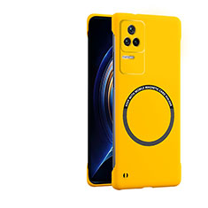 Coque Plastique Rigide Etui Housse Mat avec Mag-Safe Magnetic Magnetique pour Xiaomi Redmi K50 Pro 5G Jaune