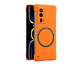 Coque Plastique Rigide Etui Housse Mat avec Mag-Safe Magnetic Magnetique pour Xiaomi Redmi K60 Pro 5G Orange