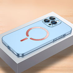 Coque Plastique Rigide Etui Housse Mat avec Mag-Safe Magnetic Magnetique QC1 pour Apple iPhone 12 Pro Bleu Ciel