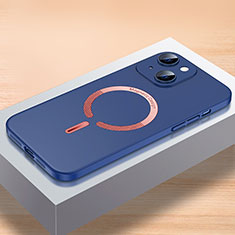 Coque Plastique Rigide Etui Housse Mat avec Mag-Safe Magnetic Magnetique QC1 pour Apple iPhone 13 Bleu