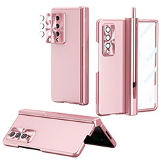 Coque Plastique Rigide Etui Housse Mat H08 pour Samsung Galaxy Z Fold3 5G Or Rose