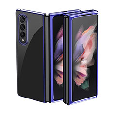 Coque Plastique Rigide Etui Housse Mat L01 pour Samsung Galaxy Z Fold3 5G Bleu