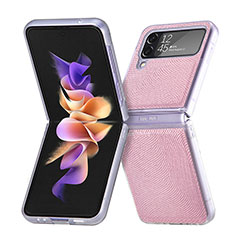Coque Plastique Rigide Etui Housse Mat L04 pour Samsung Galaxy Z Flip4 5G Or Rose