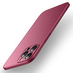 Coque Plastique Rigide Etui Housse Mat M01 pour Apple iPhone 15 Pro Max Rouge