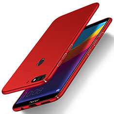 Coque Plastique Rigide Etui Housse Mat M01 pour Huawei Y6 Prime (2018) Rouge