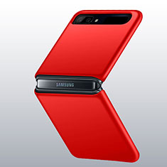Coque Plastique Rigide Etui Housse Mat M01 pour Samsung Galaxy Z Flip Rouge