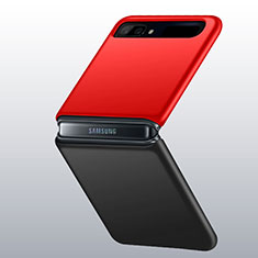 Coque Plastique Rigide Etui Housse Mat M01 pour Samsung Galaxy Z Flip Rouge et Noir
