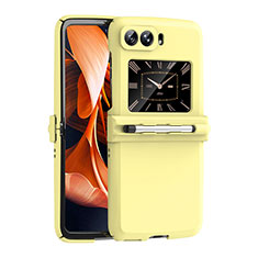 Coque Plastique Rigide Etui Housse Mat P01 pour Motorola Moto RAZR (2022) 5G Jaune