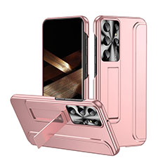 Coque Plastique Rigide Etui Housse Mat P01 pour Samsung Galaxy S24 Ultra 5G Or Rose