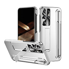 Coque Plastique Rigide Etui Housse Mat P01 pour Samsung Galaxy S25 Ultra 5G Argent