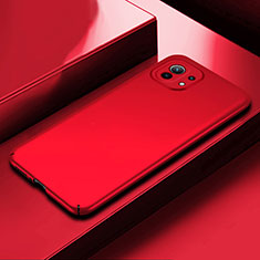 Coque Plastique Rigide Etui Housse Mat P01 pour Xiaomi Mi 11 Lite 4G Rouge