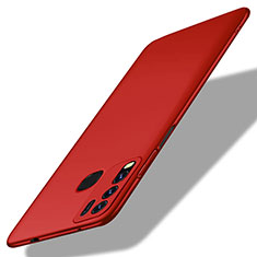 Coque Plastique Rigide Etui Housse Mat P02 pour Vivo Y50 Rouge