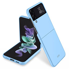 Coque Plastique Rigide Etui Housse Mat P04 pour Samsung Galaxy Z Flip4 5G Bleu