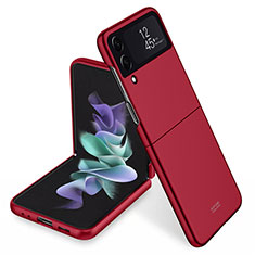 Coque Plastique Rigide Etui Housse Mat P04 pour Samsung Galaxy Z Flip4 5G Rouge
