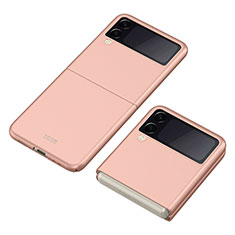 Coque Plastique Rigide Etui Housse Mat P06 pour Samsung Galaxy Z Flip3 5G Or Rose