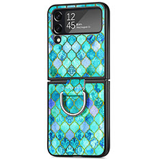 Coque Plastique Rigide Etui Housse Mat P06 pour Samsung Galaxy Z Flip4 5G Vert