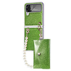 Coque Plastique Rigide Etui Housse Mat P08 pour Samsung Galaxy Z Flip4 5G Vert