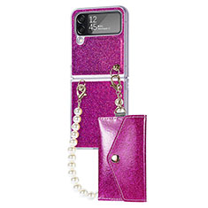 Coque Plastique Rigide Etui Housse Mat P08 pour Samsung Galaxy Z Flip4 5G Violet