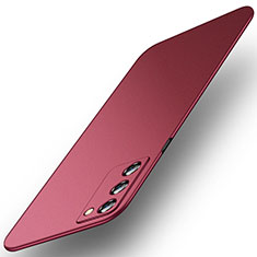 Coque Plastique Rigide Etui Housse Mat pour Oppo A55 5G Rouge