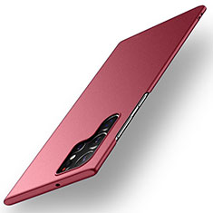 Coque Plastique Rigide Etui Housse Mat pour Samsung Galaxy S21 Ultra 5G Rouge