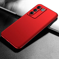 Coque Plastique Rigide Etui Housse Mat pour Vivo V27e 5G Rouge