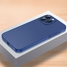 Coque Plastique Rigide Etui Housse Mat QC1 pour Apple iPhone 14 Pro Max Bleu