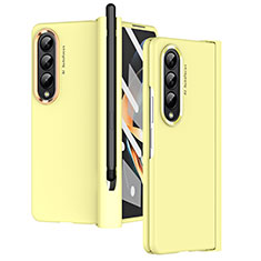 Coque Plastique Rigide Etui Housse Mat R07 pour Samsung Galaxy Z Fold3 5G Jaune