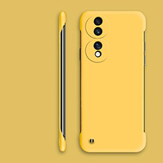 Coque Plastique Rigide Etui Housse Mat Sans Cadre P01 pour Huawei Honor 70 5G Jaune